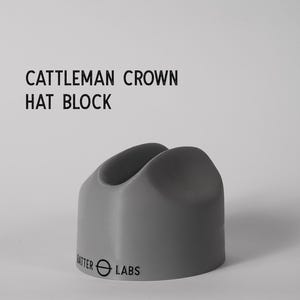 Cattleman Crown Hat Block – 3D Printed