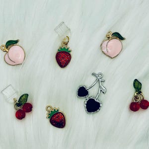 Kindle Charm, Phone Charm, USB Charm, Apple Dust Charm, Kindle Dust Plug Charm, Bookish Merch, Bookish Gifts, Cherry, Strawberry, Peach