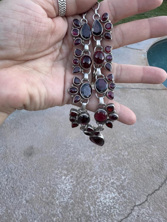 Sterling Silver Garnet Necklace
