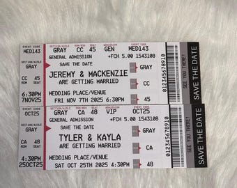 wedding announcement tickets