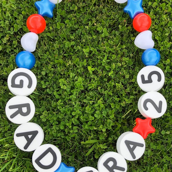Giant Friendship Necklace, Bracelet, Wearable Lei for Graduation, Bridal, Bachelorette Party, Photo Booth, Styrofoam letter beads