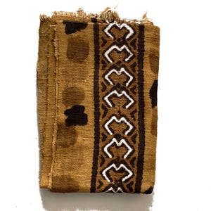 Large Mustard Mud Cloth Fabric - Geometric Bogolan Design (62"x42")