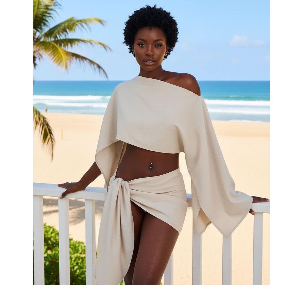 little suzie OneShoulderStrapSarongSkirt リトルスージーショルダー  