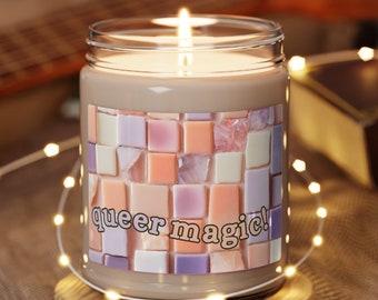 queer magic! scented soy candle, 9oz