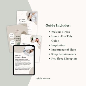 Guide includes: Welcome Intro, How to Use this Guide, Importance of Sleep, Key Sleep Disruptors and more