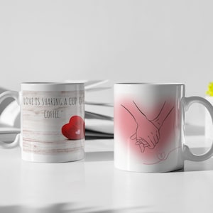 Taza de café personalizada de San Valentín, taza personalizada del día de San Valentín, taza temática de San Valentín, taza de amor