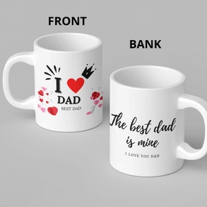 Taza personalizada para papá con nombre • Taza de café personalizada para papá • Regalo para papá  • Taza de cumpleaños para papá