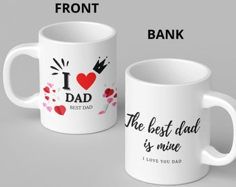 Taza personalizada para papá con nombre • Taza de café personalizada para papá • Regalo para papá  • Taza de cumpleaños para papá