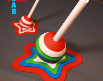 STL 3D printer file Lollipop with plug-in system as a 3D puzzle for children