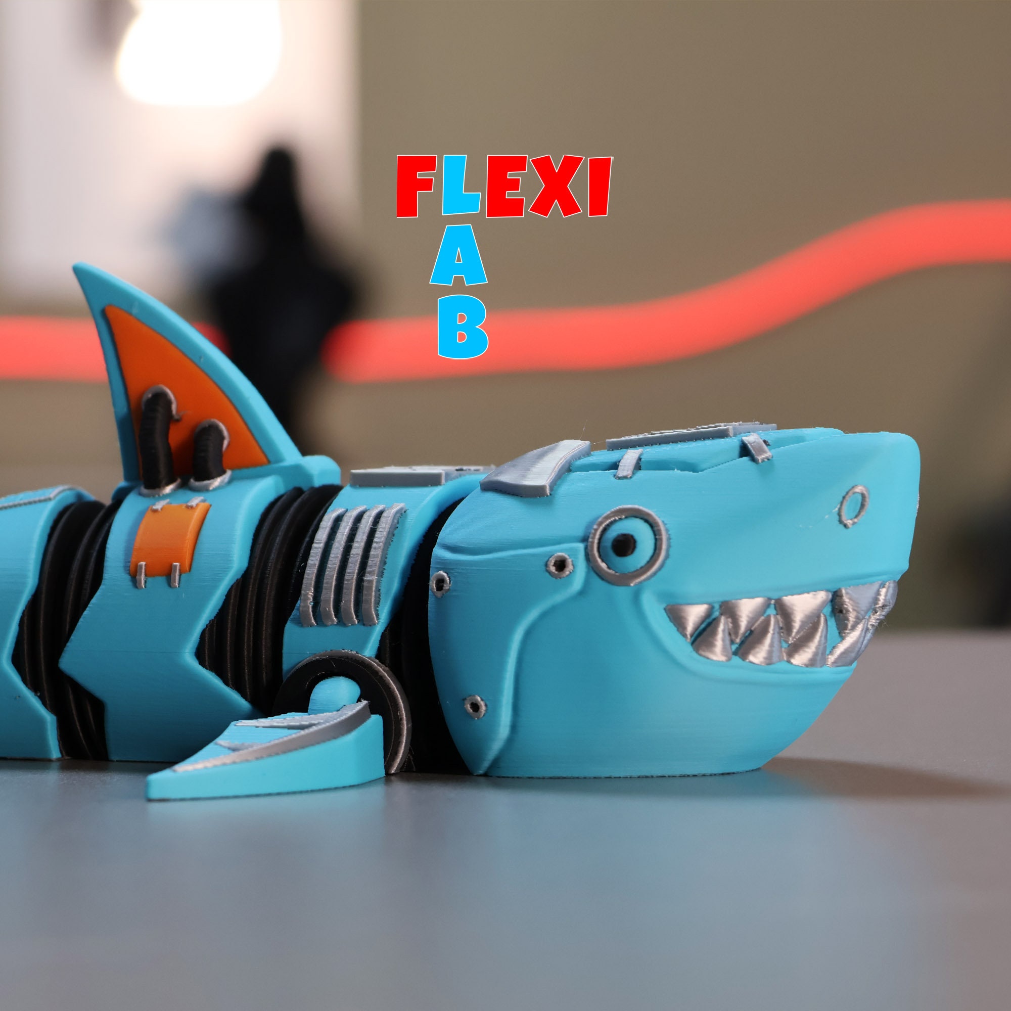 Flexi Robot Megalodon Shark STL and 3mf File for 3D Printer