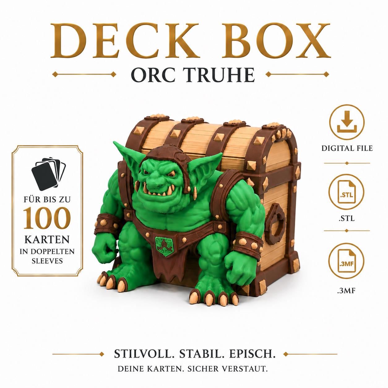 MTG Deck Box for 3D Printer File | Goblin Commander for 100 Cards