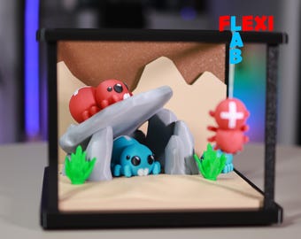 Flexi Spider in Terrarium 3D Printer STL Files - Articulated Toy