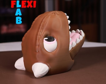 Flexi Dino Carnotaurus Movable Hand Puppet Marionette Dinosaur 3D Printing File STL - Flexi LAB