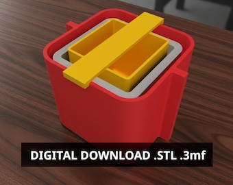 Silicone mold for 3D printers, STL file, large candle container/pot with commercial license