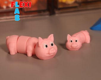 Tiny Chibi little pig as STL 3D printing file - Flexi LAB