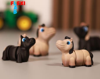 Small 3D Printer File Flexi Horse - Articulated Movable Farm Pony - FLEXI LAB