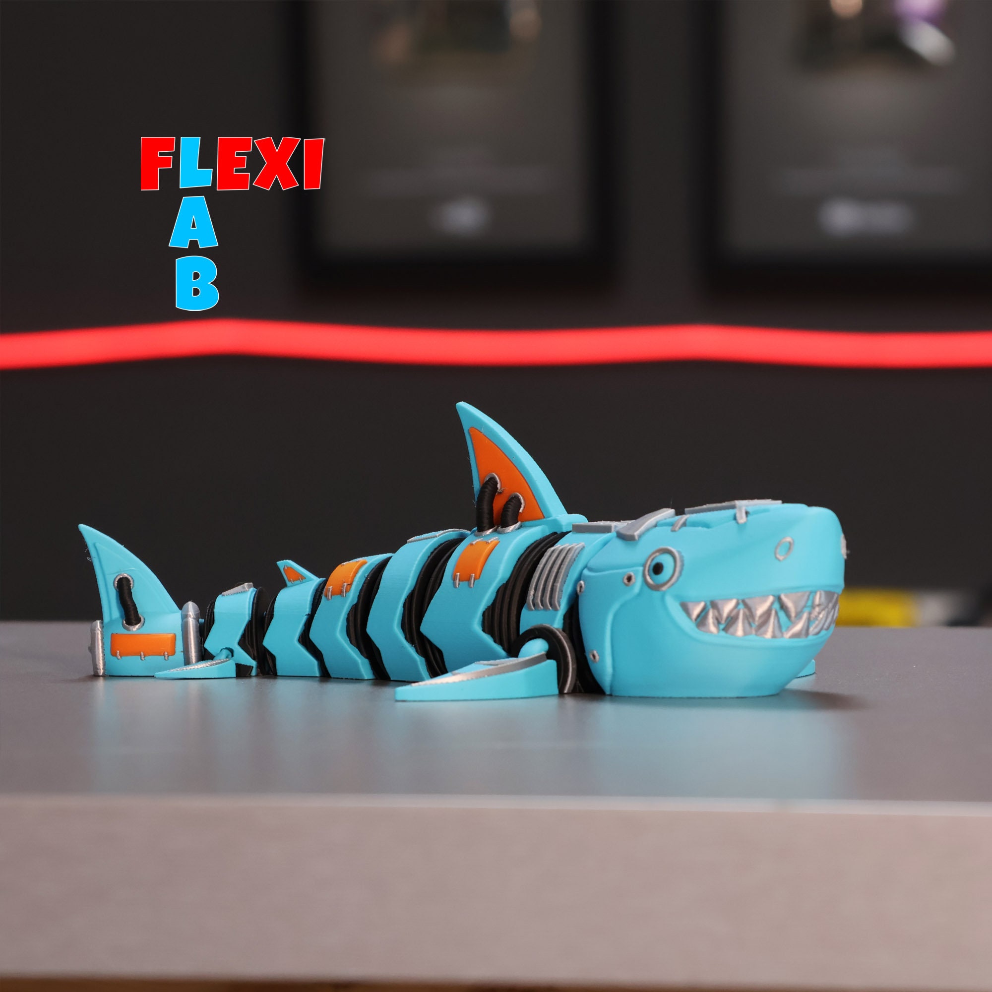 Flexi Robot Megalodon Shark STL and 3mf File for 3D Printer
