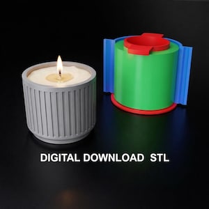 Silikonform för betongljus som en STL 3D-skrivarfil | Silikonform för gjutning av betong + Kommersiell licens