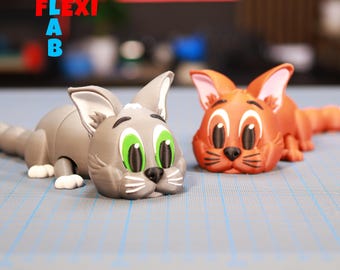 Gato en movimiento para archivo STL de impresora 3D - Flexi LAB