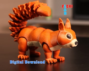 Movable squirrel for 3D printing as STL file - FlexiLAB