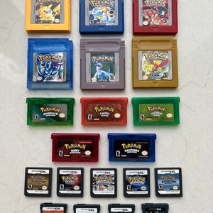 Pokemon Games GBA DS Gameboy Color Advance Emerald SoulSilver HeartGold Fire Red Black White Game Nintendo