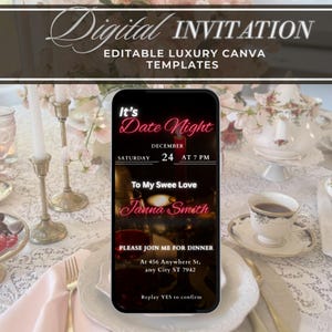 Convite para jantar, amigos, convite digital para encontro, convite online para encontro de casal, encontro em casa, saída romântica à noite