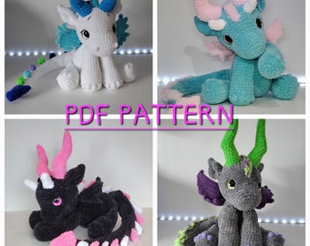 Snuggle Dragon Crochet Pattern PDF, Crochet Big Dragon PATTERN, Dragon Plush Pattern by Snugglebeanscrochet - Amigurumi