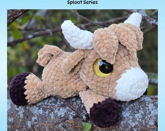 Hewie the Highland Cow Crochet Pattern, Crochet Cow pattern, Sploot Series