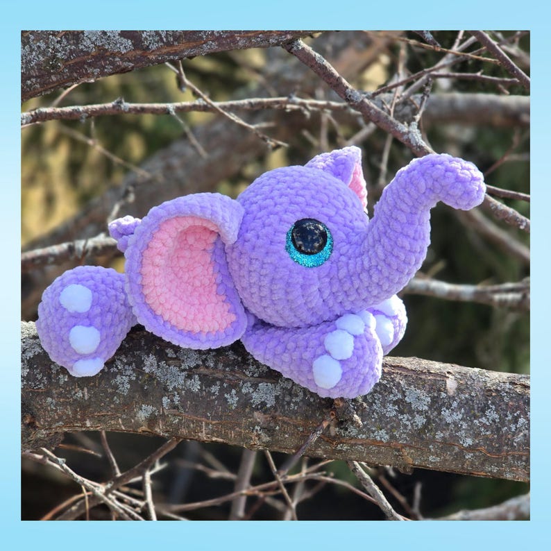 Elise der Elefant Häkelanleitung, Serie Sploot, Low sew Bild 6