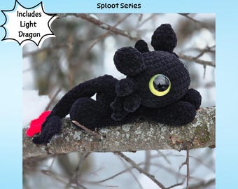 Baby Night Dragon Sploot Pattern, Low Sew, Sploot Series - Etsy