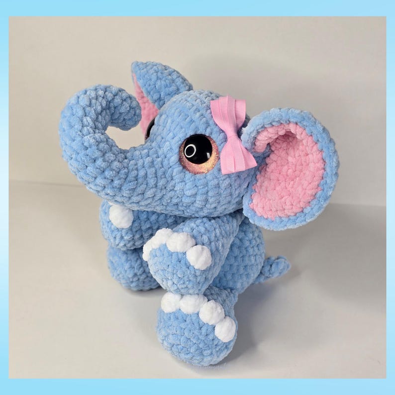 Elise der Elefant Häkelanleitung, Serie Sploot, Low sew Bild 5
