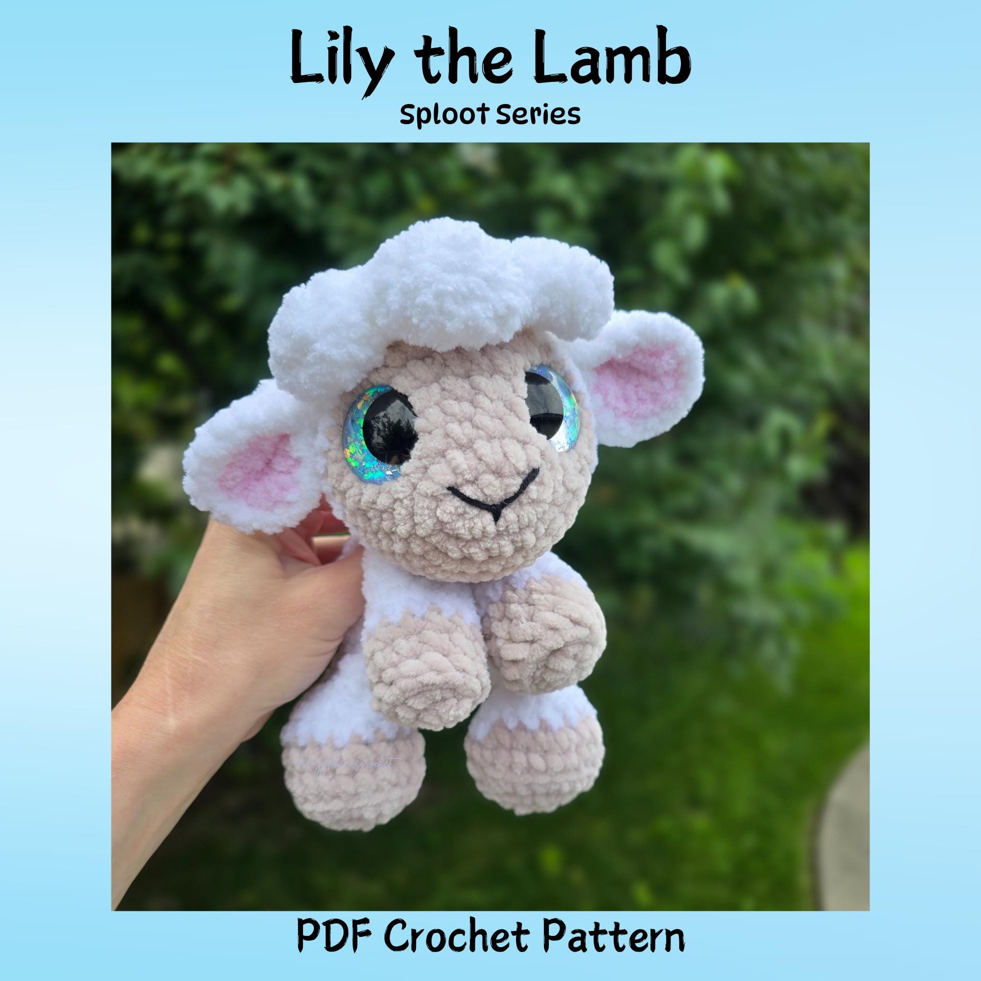 Lily the Lamb Crochet Pattern, Low Sew, Sploot Series - Etsy