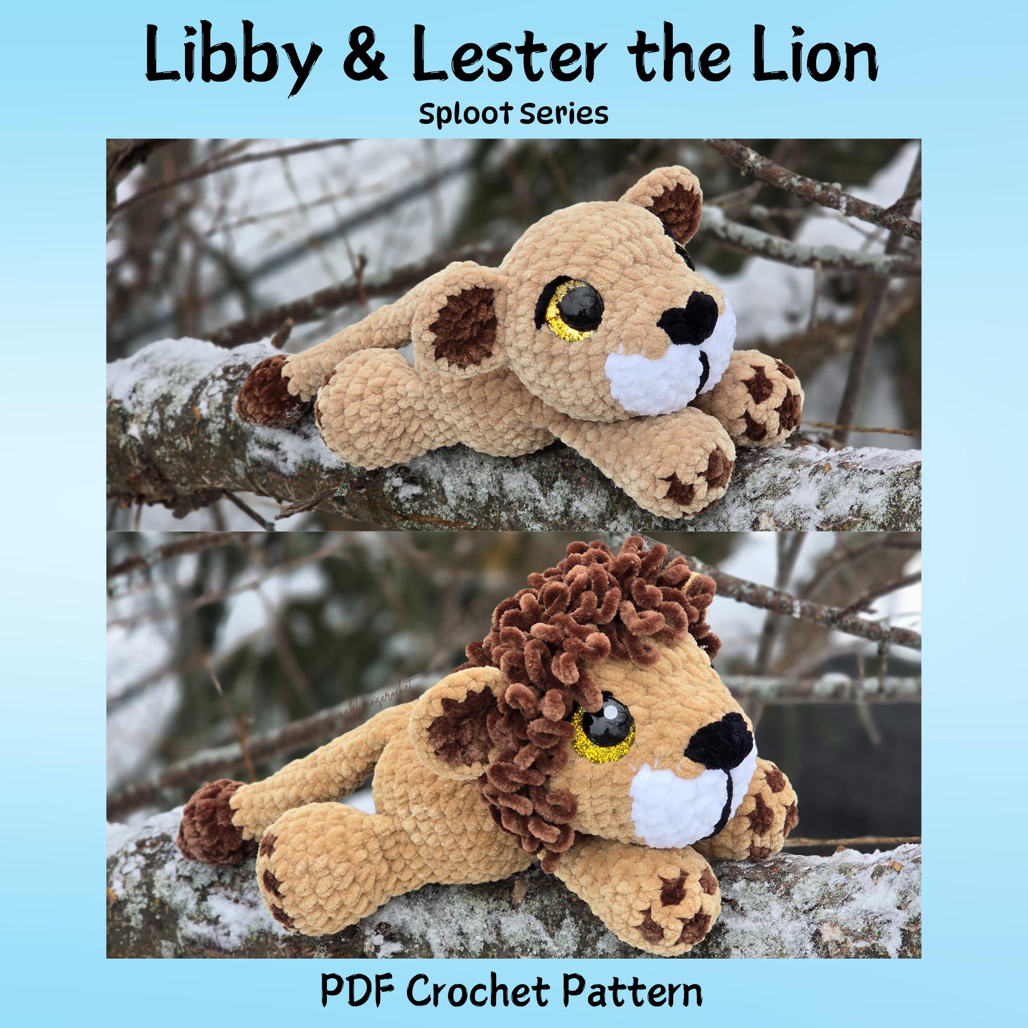 Libby & Lester the Lion Crochet Pattern, Low Sew - Etsy