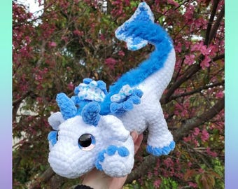 Playful Dragon Crochet Pattern, Crochet Dragon Pattern, Playful Dragon PDF