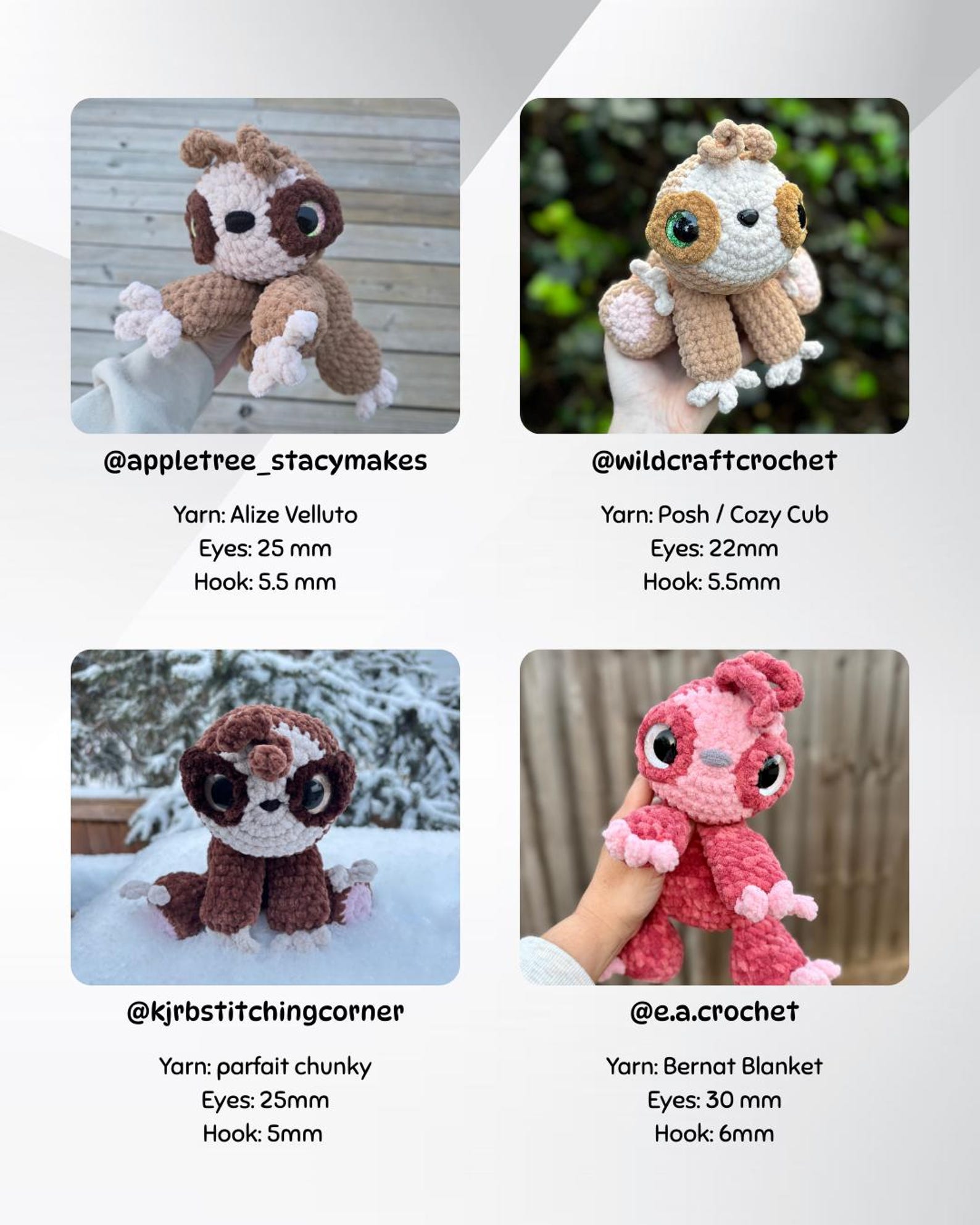 Sploot Pattern Suki the Sloth Crochet Pattern, Low Sew, Sploot Series - Etsy