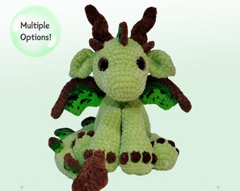 Baby Snuggle Dragon Crochet Pattern PDF, Crochet Dragon PATTERN, Customizable dragon pattern, Dragon plush pattern by Snugglebeanscrochet