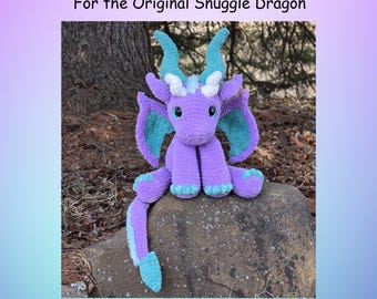 Häkelflügel für Original Snuggle Dragon, NUR Häkelflügel, PDF Pattern, Snuggle Dragon Add-on