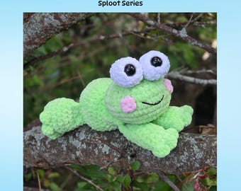Figgy the Frog Crochet Pattern, Low Sew, Sploot Series