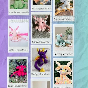 Baby Snuggle Dragon Crochet Pattern, Crochet Dragon pattern PDF, Customizable dragon pattern image 3