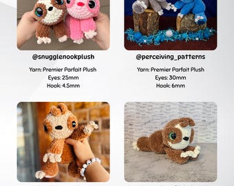 Suki the Sloth Crochet Pattern, Low Sew, Sploot Series - Etsy