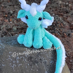 Baby Snuggle Dragon haakpatroon, gehaakt draakpatroon PDF, aanpasbaar drakenpatroon afbeelding 8