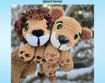 Libby & Lester the Lion Crochet Pattern, Low sew