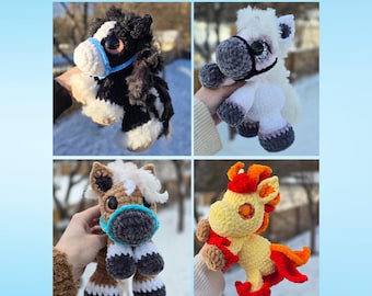 Hailey the Horse Crochet Pattern Bundle, Sploot Series