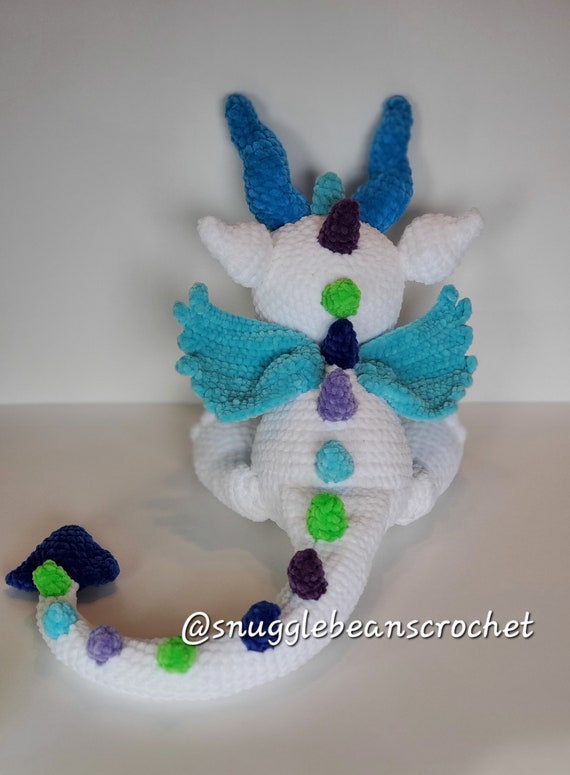 ト*ト様 あみぐるみドラゴン黒×紫