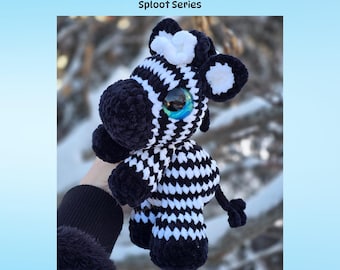 Zippy the Zebra Crochet Pattern, Sploot Series