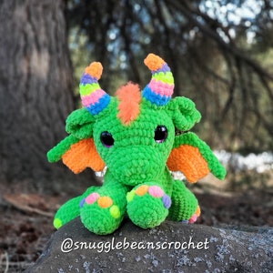 Baby Snuggle Dragon au crochet, Patron de dragon au crochet PDF, Patron de dragon personnalisable image 7