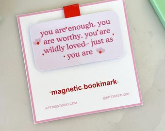 Inspirational Magnetic Bookmark - Book Lover Encouragement Gift