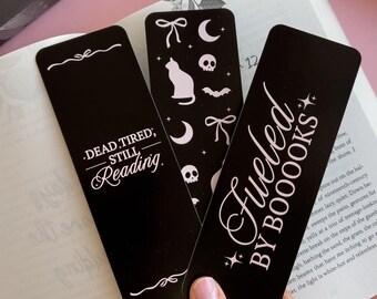 Halloween Bookmark Set Book Lover Gift Spooky Bookmark For Book Club Book Marks Fall Bookish Gifts Cute Book Accessories for Readers