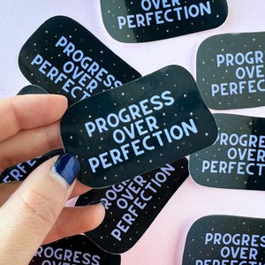 Progress Over Perfection Sticker for Laptop Mental Health Sticker ...