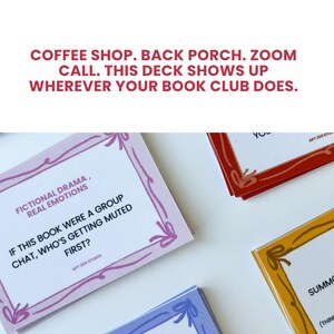 Fun Book Club Discussion Cards: 48 Conversation Starter Questions image 6